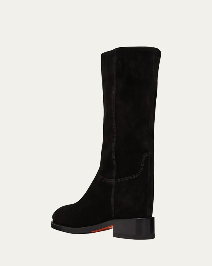 Fleeces Suede Tall Ranch Boots - Image 2