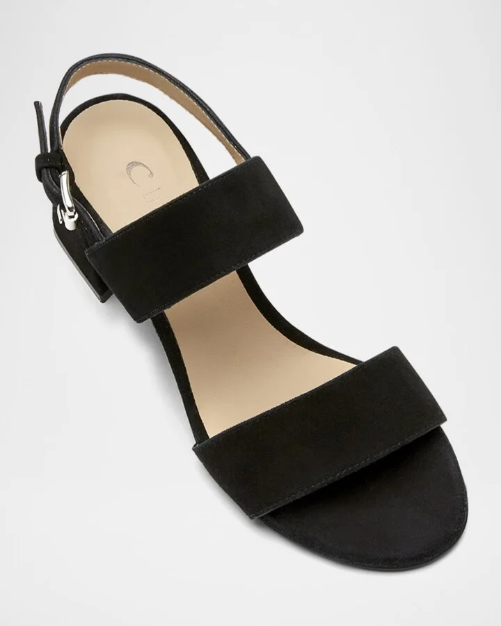 Flemming Suede Dual-Strap Slingback Sandals - Image 2