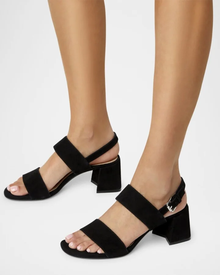 Flemming Suede Dual-Strap Slingback Sandals - Image 3