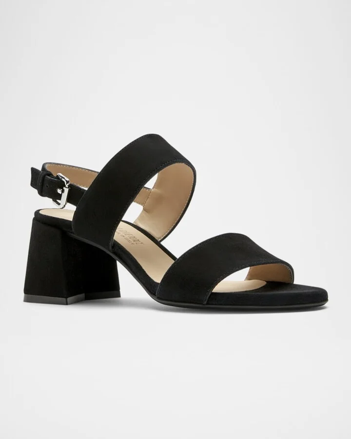 Flemming Suede Dual-Strap Slingback Sandals - Image 4