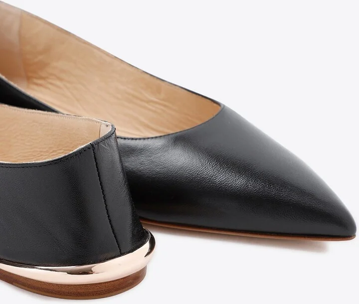 Fleur Leather Ballet Flats - Image 3