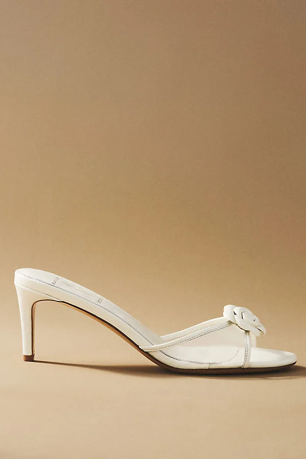 Fleur Mesh Rosette Mule Heels - Image 2