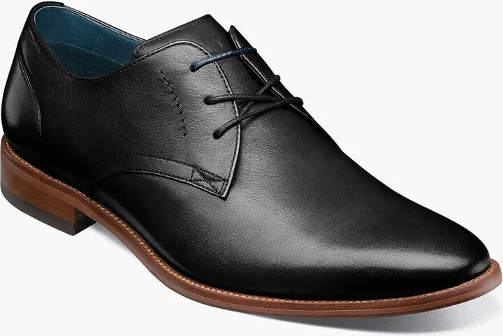 Flex 14318-001 Men's US 7 Black Leather Plain Toe Oxford Shoes RHS2483