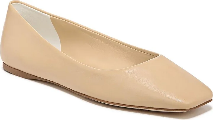 Flexa Amaya Womens Leather Square Toe Ballet Flats