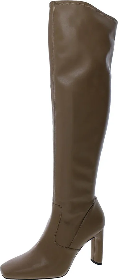 Flexa Womens Faux Leather Square Toe Over-The-Knee Boots