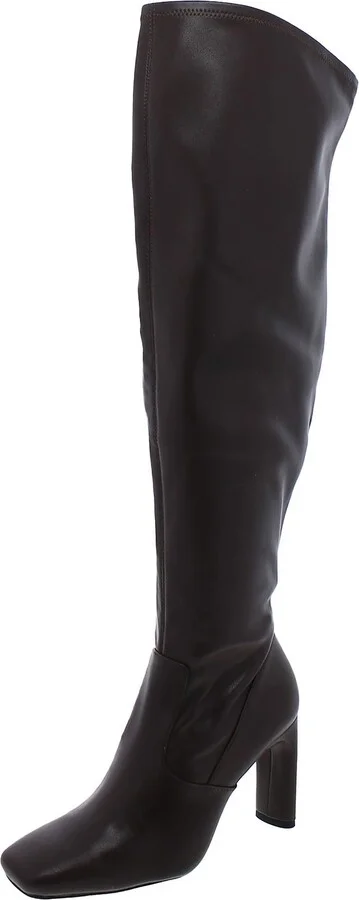 Flexa Womens Faux Leather Square Toe Over-The-Knee Boots