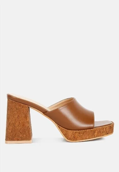 Flexes Flared Block Heel Sandals Women