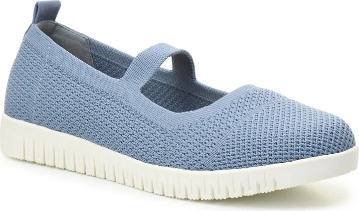 Flexible Mary Jane Slip On Flat