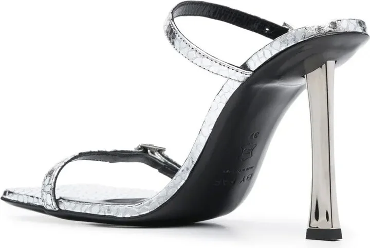 Flick 90mm metallic leather sandals - Image 3