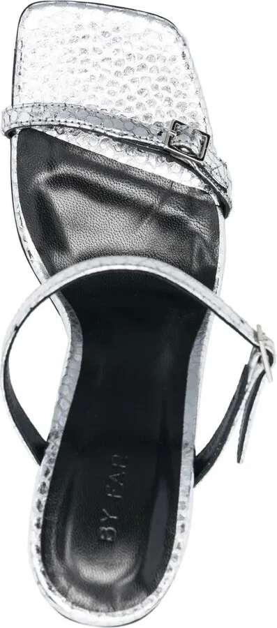 Flick 90mm metallic leather sandals - Image 4
