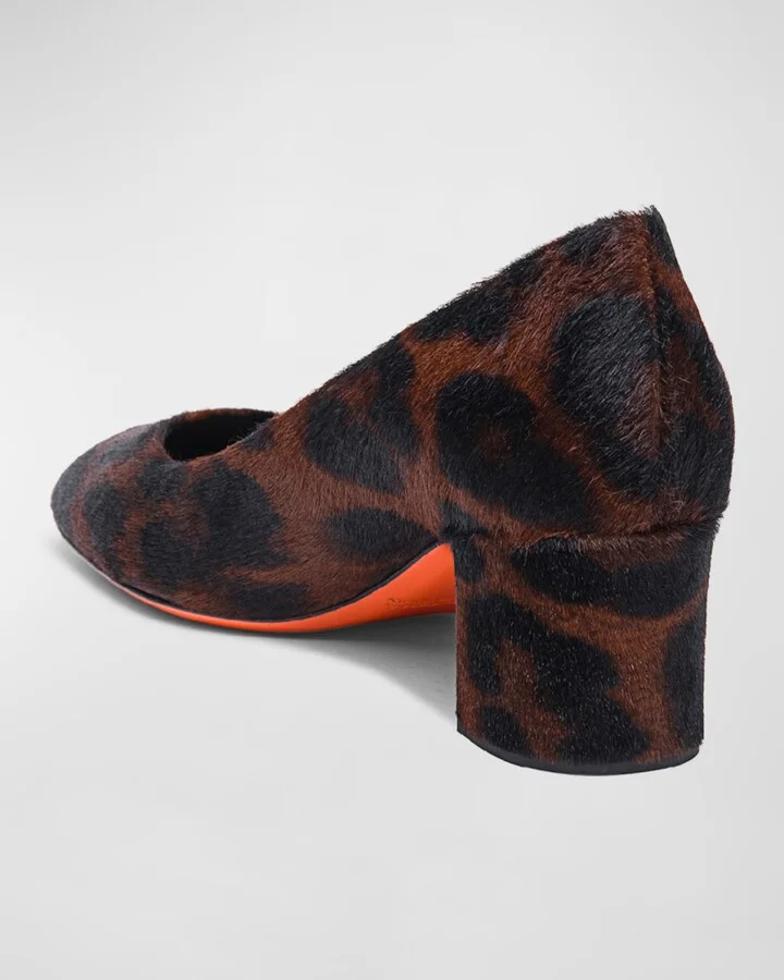 Flight Calf Hair Block-Heel Pumps - Image 2
