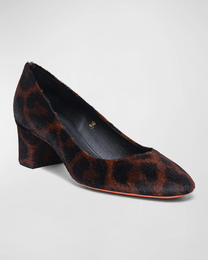 Flight Calf Hair Block-Heel Pumps - Image 3