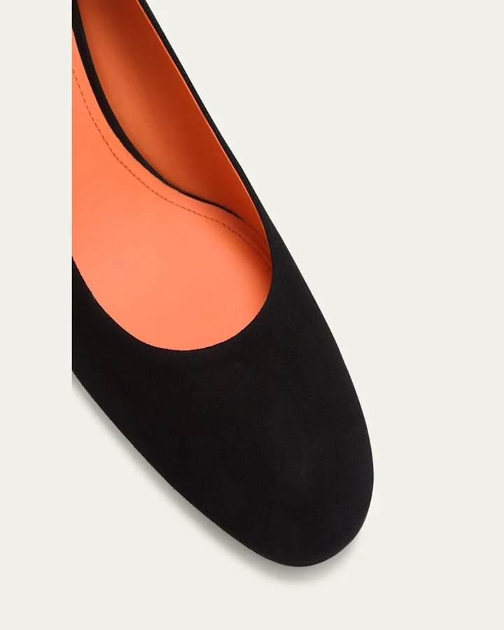 Flight Suede Block-Heel Pumps - Image 8