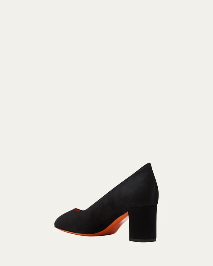 Flight Suede Block-Heel Pumps - Image 9