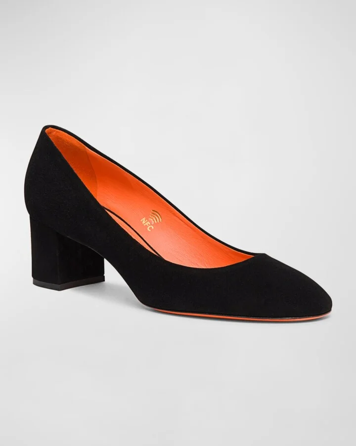 Flight Suede Block-Heel Pumps - Image 2