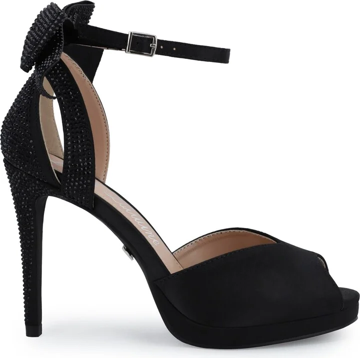 Fling Rhinestone Platform Peep Toe Sandal - Image 5