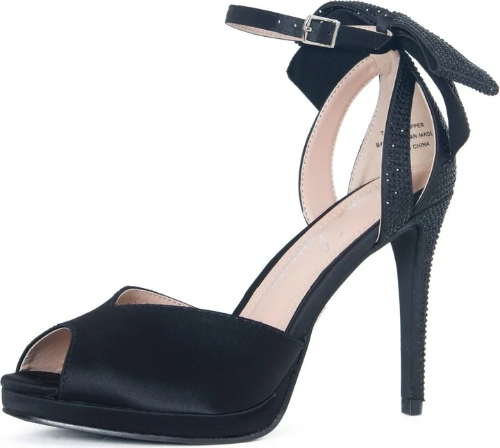 Fling Rhinestone Platform Peep Toe Sandal - Image 9
