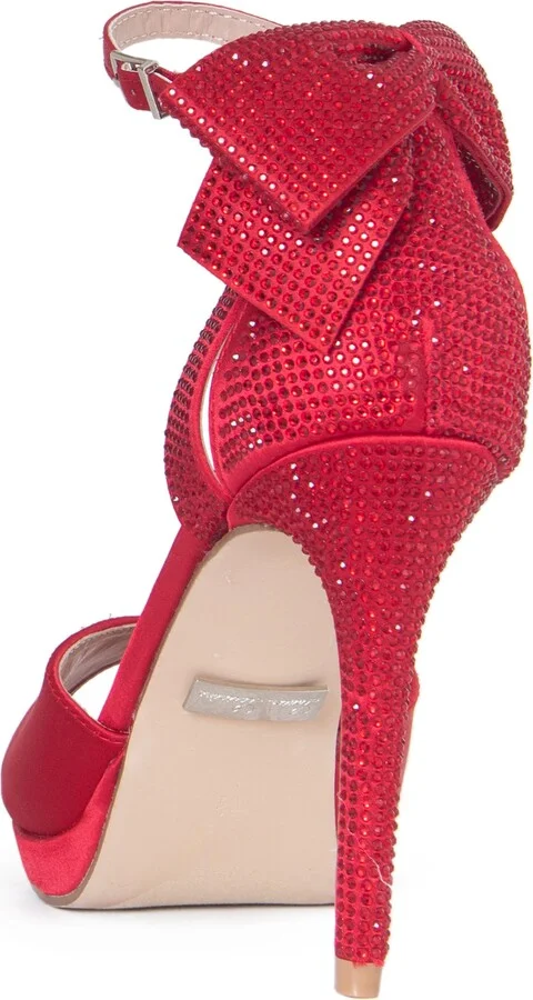 Fling Rhinestone Platform Peep Toe Sandal - Image 11