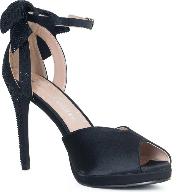 Fling Rhinestone Platform Peep Toe Sandal