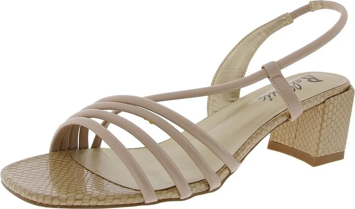 Fling Womens Leather Slip On Mules