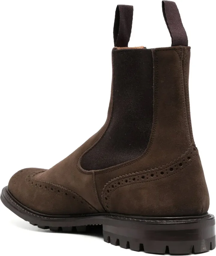 Flint brogue-detail suede boots - Image 3