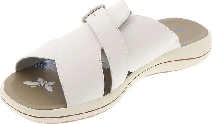Flint Womens Faux Leather Strappy Slide Sandals