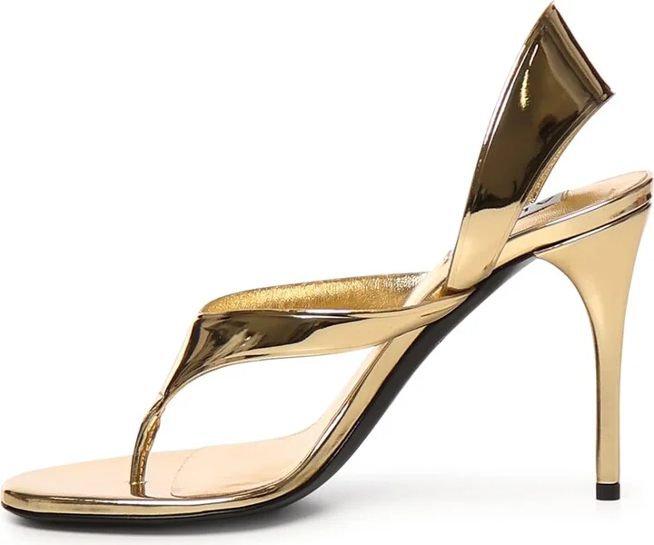 Flip-flop Sandals In Laminated Leather - Image 4