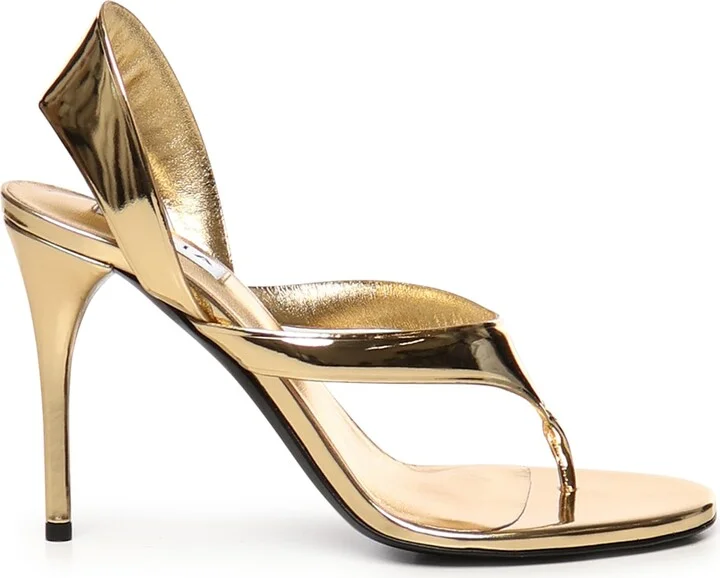 Flip-flop Sandals In Laminated Leather