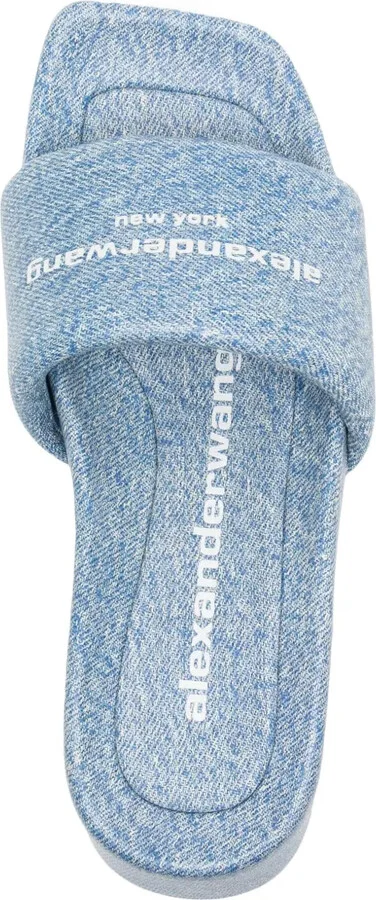 Float denim-print slides - Image 4