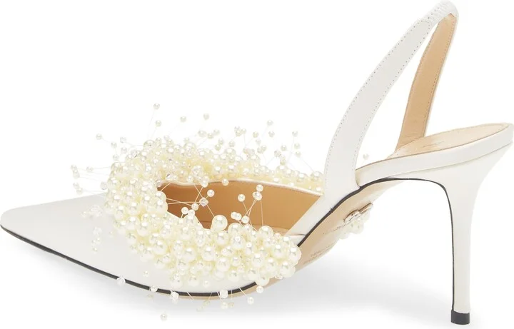 Floating Faux Pearl Slingback Pump - Image 2