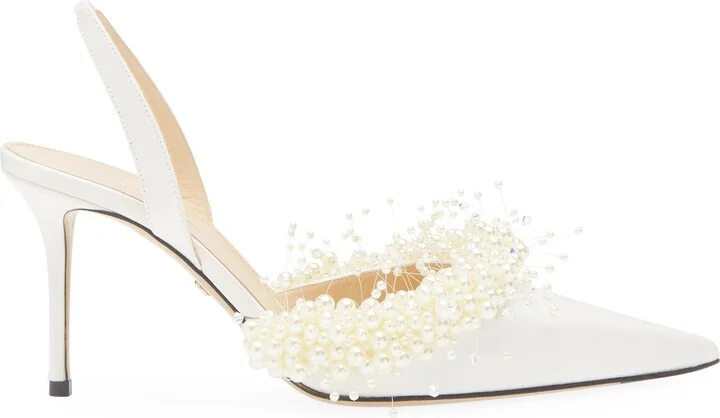 Floating Faux Pearl Slingback Pump - Image 3