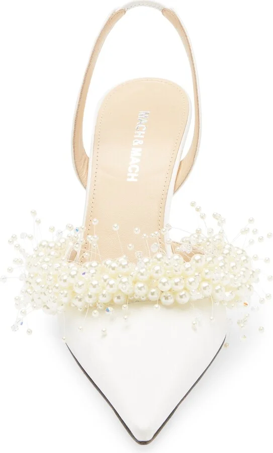 Floating Faux Pearl Slingback Pump - Image 4