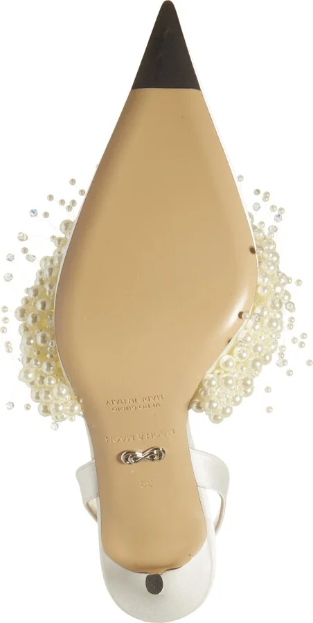 Floating Faux Pearl Slingback Pump - Image 6