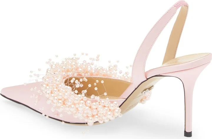 Floating Faux Pearl Slingback Pump - Image 8