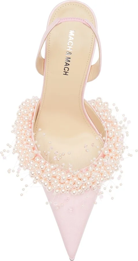 Floating Faux Pearl Slingback Pump - Image 11