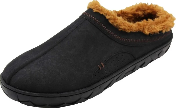 Flojos unisex-adult Que Lined Slipper Black/Brown 12 M