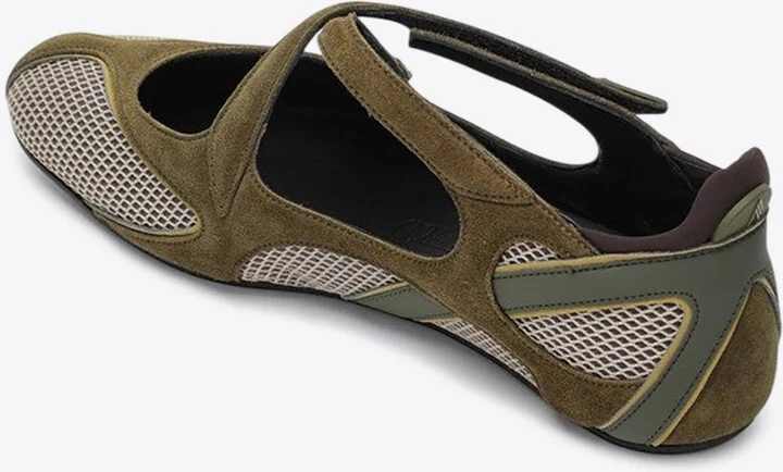 Floor 01 Suede and Mesh Ballet Flats - Image 2