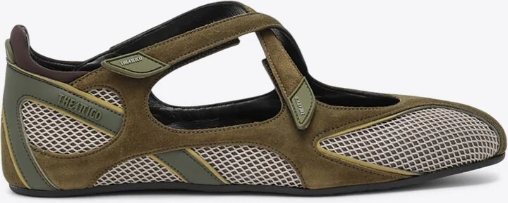 Floor 01 Suede and Mesh Ballet Flats