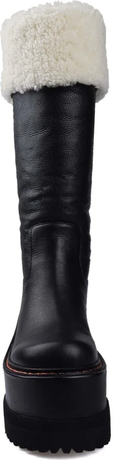Flor Faux Fur Trim Platform Boot - Image 4