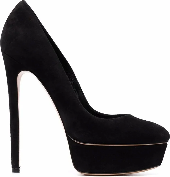 Flora suede-leather pumps