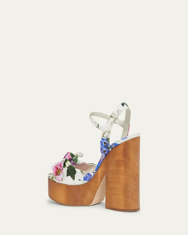 Floral Ankle-Strap Platform Sandals - Image 5