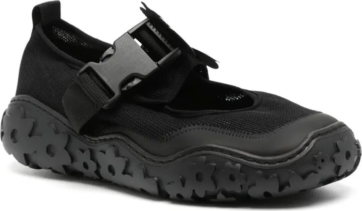 Floral-Appliqué Buckled Sneakers - Image 2
