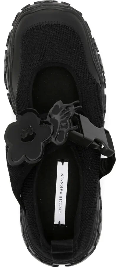 Floral-Appliqué Buckled Sneakers - Image 4