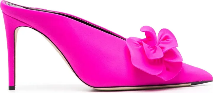 Floral-Applique Detail 100mm Mules