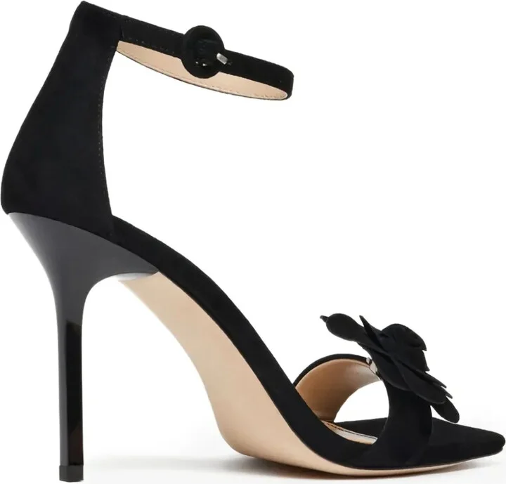 Floral-Appliqué Heeled Sandals - Image 3