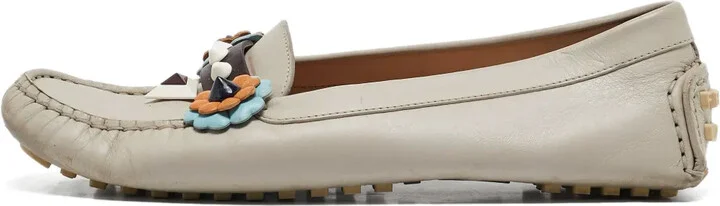Floral-Appliqué Loafers