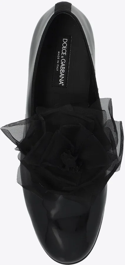 Floral Appliqué Patent Leather Loafers - Image 3