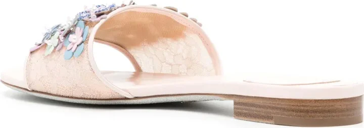 Floral-Appliqué Sandals - Image 3