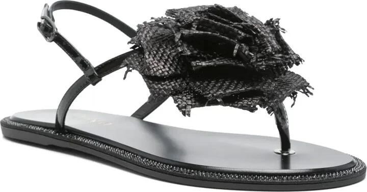 Floral-Appliqué Sandals - Image 2