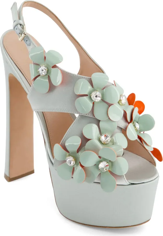 Floral-Appliqué Sandals - Image 2